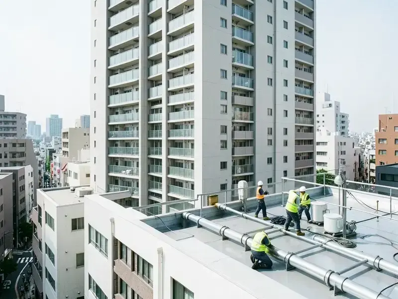 渋谷区のマンション排水管清掃