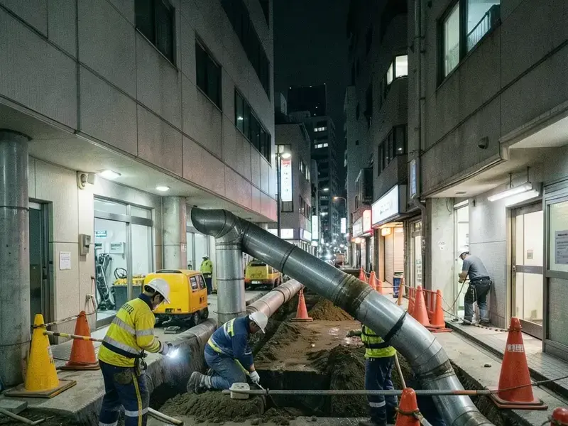 丸の内のオフィスビル排水管更生